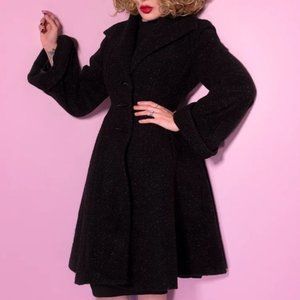 Miss Kitty Coat in Black - Vixen by Micheline Pitt
